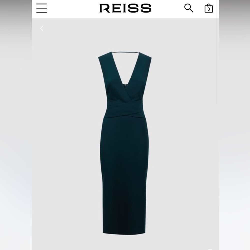 Reid’s Jayla fitted wrap design midi dress size 0